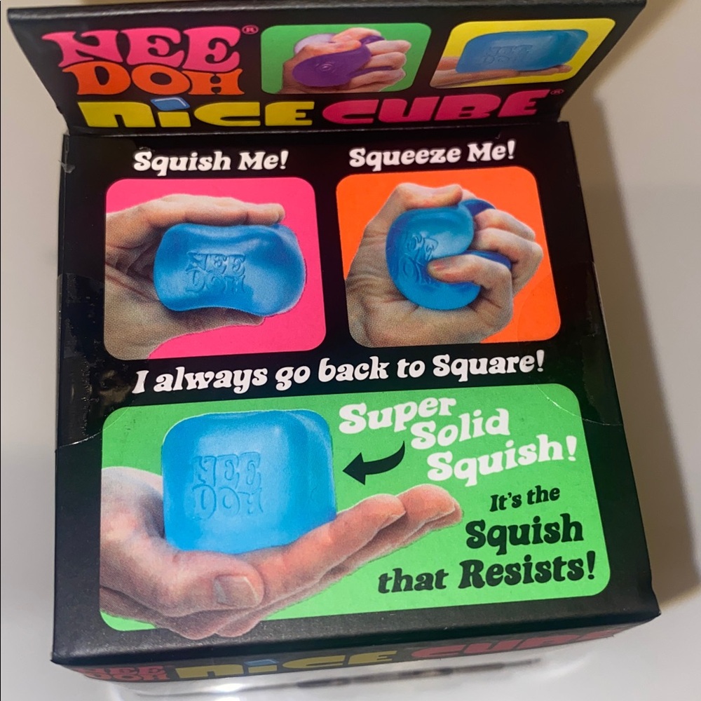 NeeDoh The Original Nice🧊 Cube Super Solid Squish, Blue - Picture 8 of 9